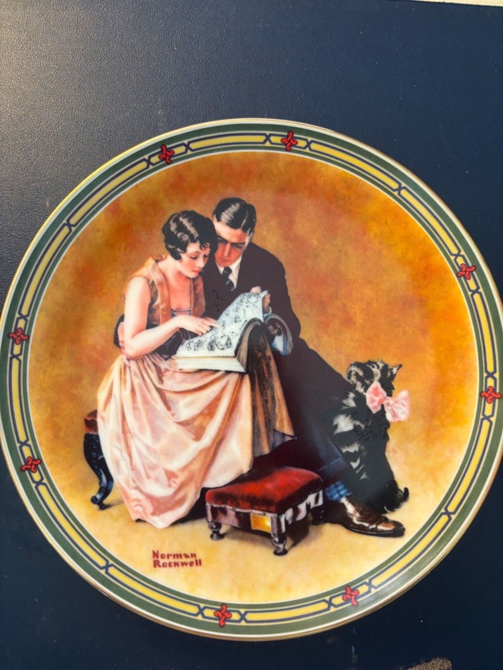 Norman Rockwell Knowles Commemorative Plate “A Couple’s Commitment” 1985